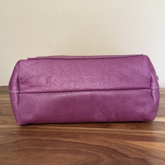 Portland Leather Goods Medium Crossbody Mulberry purple EUC bag purse tote - Picture 5 of 10